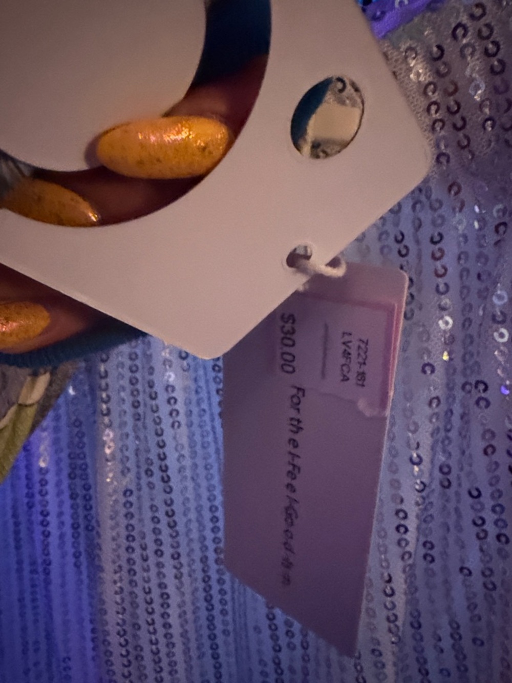 Commense Silver Sequin Wide-Leg Pants - Picture 5 of 5